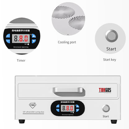 TBK 605 100W Mini UV Curing Lamp Box 48 LEDs Curved Surface Screen UV Curing Box, US Plug - Others by TBK | Online Shopping UK | buy2fix