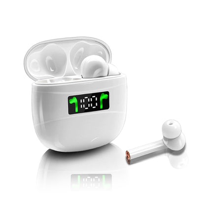 J3 Pro TWS Hifi Wireless Bluetooth 5.2 Earphone LED Display Waterproof Sports Gaming Headset Noise Earbuds(White) - TWS Earphone by buy2fix | Online Shopping UK | buy2fix