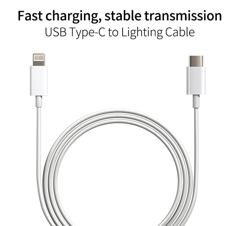 SDC-20W 2 in 1 PD 20W USB-C / Type-C Travel Charger + 3A PD3.0 USB-C / Type-C to 8 Pin Fast Charge Data Cable Set, Cable Length: 2m, UK Plug - Apple Accessories by buy2fix | Online Shopping UK | buy2fix