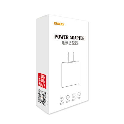 ENKAY Hat-Prince U008-1 10.5W 2.1A Dual USB Charging US Plug Travel Power Adapter With 2.1A 1m Type-C Cable - Mobile Accessories by ENKAY | Online Shopping UK | buy2fix