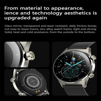 E13 1.28 inch IPS Color Screen Smart Watch, IP68 Waterproof, Silicone Watchband,Support Heart Rate Monitoring/Blood Pressure Monitoring/Blood Oxygen Monitoring/Sleep Monitoring(Black) - Smart Wear by buy2fix | Online Shopping UK | buy2fix