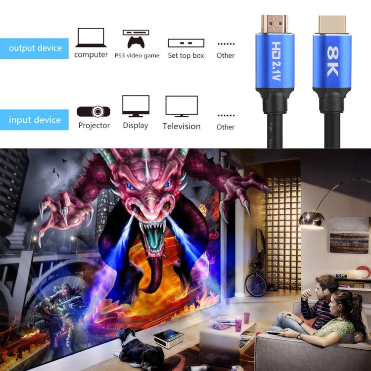 HD08 8K Ultra Clear HDMI 2.1 TV Computer Projection Set-top Box HDMI Cable, Cable Length:1m -  by buy2fix | Online Shopping UK | buy2fix