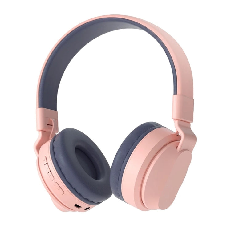 BOBo Kids Gift Bluetooth 5.0 Bass Noise Cancelling Stereo Wireless Headset With Mic, Support TF Card / FM / AUX-in(Pink) - Headset & Headphone by buy2fix | Online Shopping UK | buy2fix