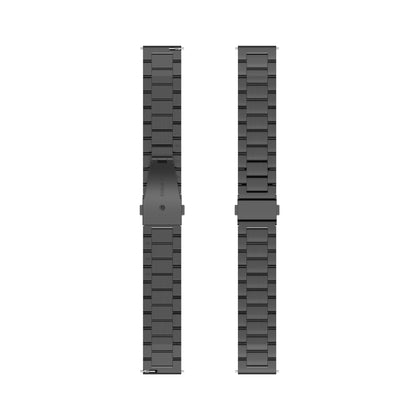 For Huawei Watch GT Runner / Watch GT 3 46mm Three Bead Stainless Steel Watch Band (Silver Black) - Watch Bands by buy2fix | Online Shopping UK | buy2fix