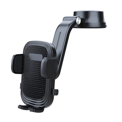 A190+X157 Car Phone Holder Dashboard Sucker Mount Stand  Retractable Clamp Arm - In Car by buy2fix | Online Shopping UK | buy2fix