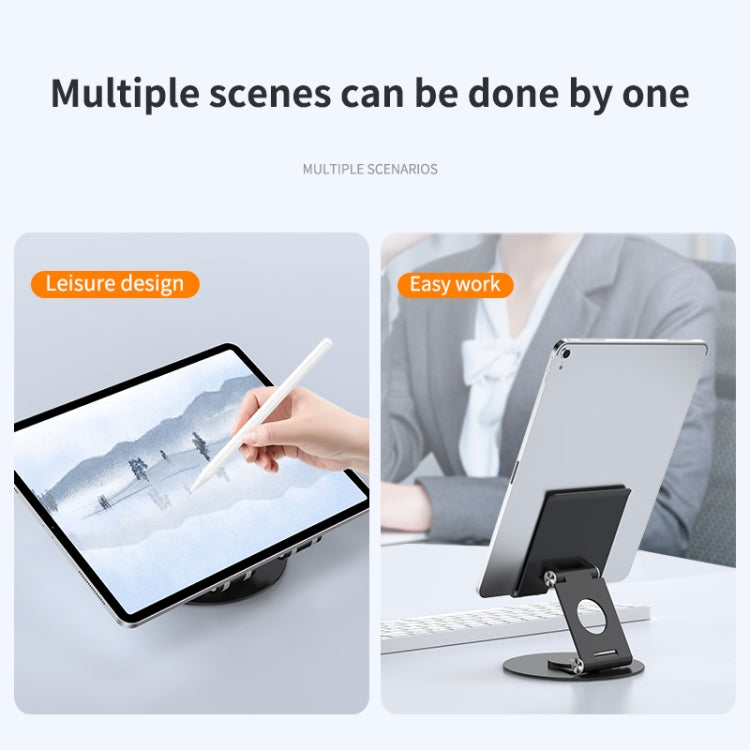 JUNSUNMAY 360 Degrees Rotating Foldable Laptop Desktop Holder Height / Angle Adjustable(Black) - MacBook Holder by JUNSUNMAY | Online Shopping UK | buy2fix