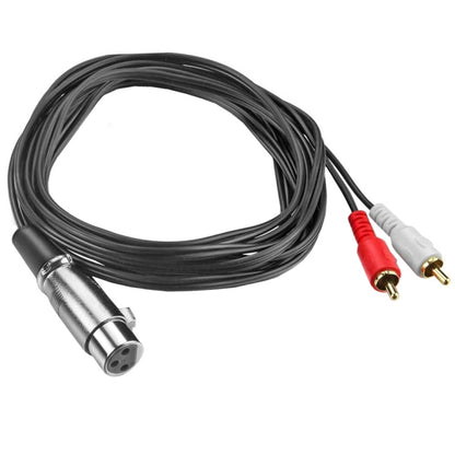 JUNSUNMAY 2 RCA Male to XLR Female Stereo Audio Cable, Cable Length:3m -  by JUNSUNMAY | Online Shopping UK | buy2fix