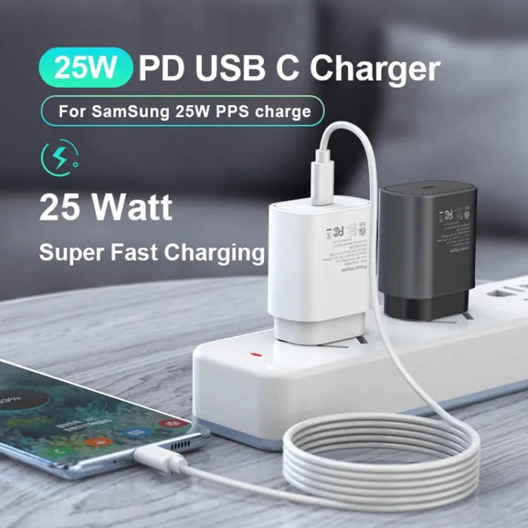 TA800 PD / PPS 25W Type-C Port Charger for Samsung, UK Plug(White) -  by buy2fix | Online Shopping UK | buy2fix