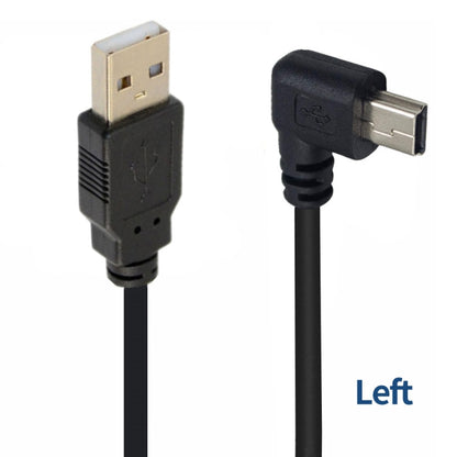 JUNSUNMAY 5 Feet USB A 2.0 to Mini B 5 Pin Charger Cable Cord, Length: 1.5m(Left) - USB Cable by JUNSUNMAY | Online Shopping UK | buy2fix