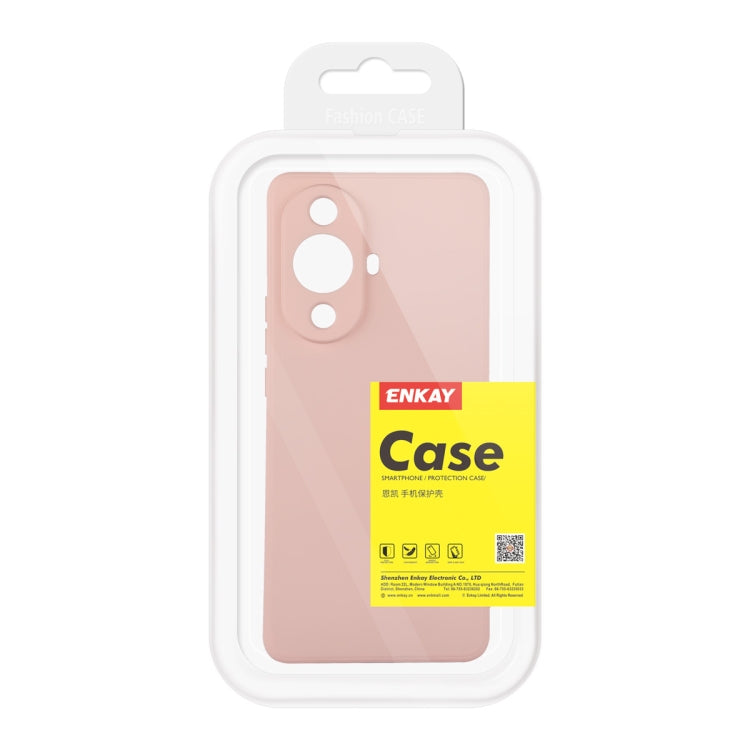 For Huawei Nova 11 ENKAY Liquid Silicone Phone Case with Tempered Glass Film(Dark Blue) - Huawei Cases by ENKAY | Online Shopping UK | buy2fix