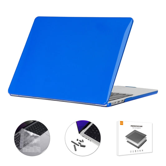 For MacBook Air 15.3 A2941 ENKAY US Version 3 in 1 Crystal Protective Case with TPU Keyboard Film & Anti-dust Plugs(Dark Blue) - MacBook Air Cases by ENKAY | Online Shopping UK | buy2fix