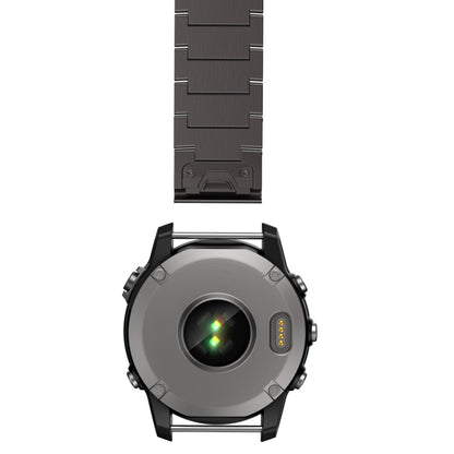For Garmin Fenix 5 22mm Titanium Alloy Quick Release Watch Band(Black) - Watch Bands by buy2fix | Online Shopping UK | buy2fix