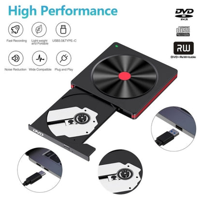 048 Type-C Optical Drive Portable DVD-RW External USB Optical Drive Laptop DVD Burner - Rewritable Drive by buy2fix | Online Shopping UK | buy2fix