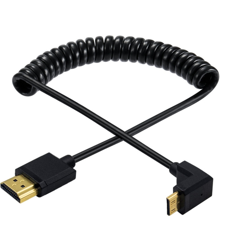 JUNSUNMAY 4K 60Hz Mini HDMI Male to HDMI 2.0V Male Spring Cable, Length:1.8m(Straight) - Cable by JUNSUNMAY | Online Shopping UK | buy2fix