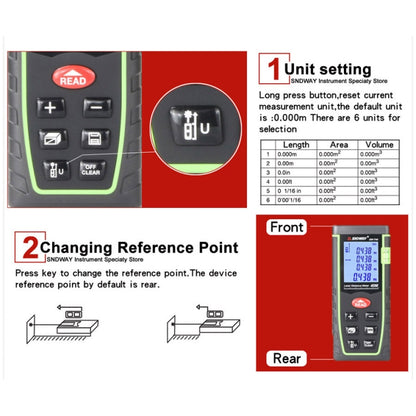 SNDWAY Range Finder Laser Handheld Range Finder SW-T60 - Consumer Electronics by SNDWAY | Online Shopping UK | buy2fix