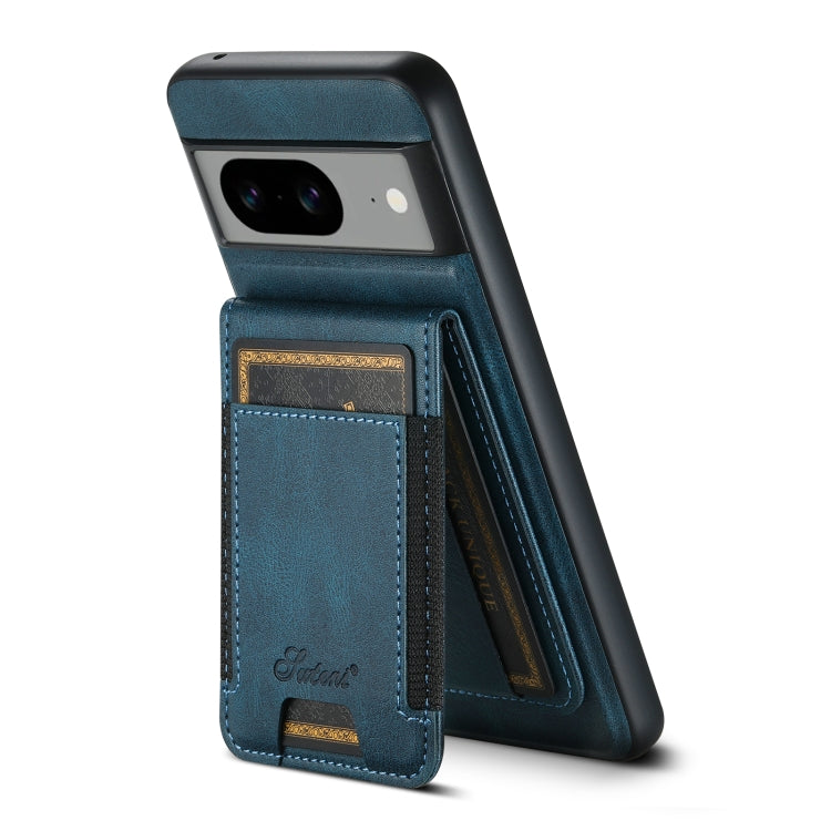 For Google Pixel 6 Suteni H17 Oil Eax Leather Detachable Wallet Phone Case(Blue) - Google Cases by Suteni | Online Shopping UK | buy2fix