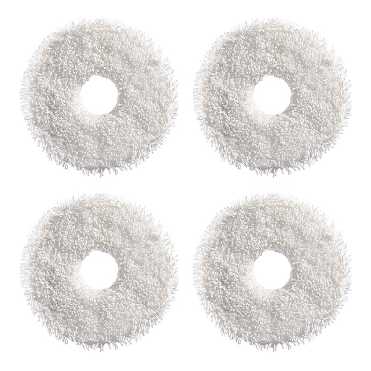 JUNSUNMAY 4pcs Washable Mop Pads Replacement for ECOVACS DEEBOT X1 Turbo / X2 Omni / T20 Pro(White) - Other Accessories by JUNSUNMAY | Online Shopping UK | buy2fix