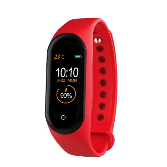 M4 0.96 inch TFT Color Screen Smartwatch IP67 Waterproof,Support Call Reminder /Heart Rate Monitoring/Blood Pressure Monitoring/Sleep Monitoring/Sedentary Reminder(Red) - Smart Wear by buy2fix | Online Shopping UK | buy2fix