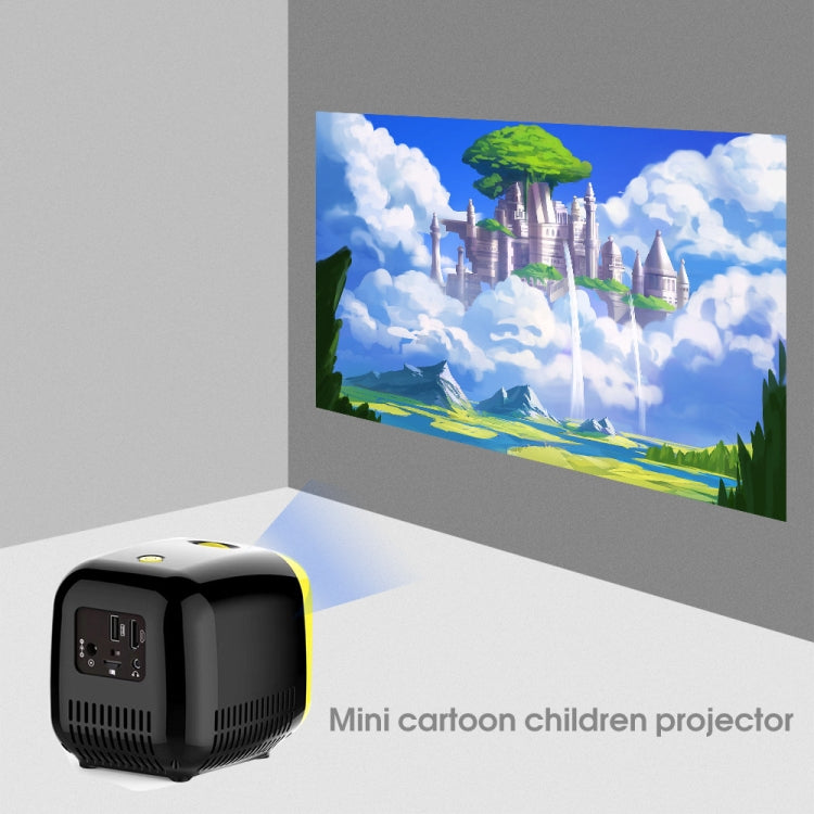 L1 Children Projector Mini LED Portable Home Speaker Projector, EU Plug (Black) - Consumer Electronics by buy2fix | Online Shopping UK | buy2fix