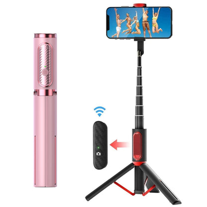 M18 Portable Selfie Stick Remote Control Mobile Phone Holder(Pink) - Consumer Electronics by buy2fix | Online Shopping UK | buy2fix