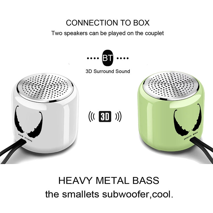 M9 Bluetooth5.0 Subwoofer Portable Speaker Aluminium Alloy Body Music Player(White) - Mini Speaker by buy2fix | Online Shopping UK | buy2fix