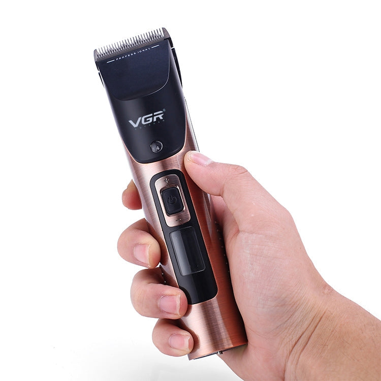 VGR V-003 10W Adjustable Multi-speed Barber Scissors with LED Display, Plug Type: EU Plug - Hair Trimmer by VGR | Online Shopping UK | buy2fix