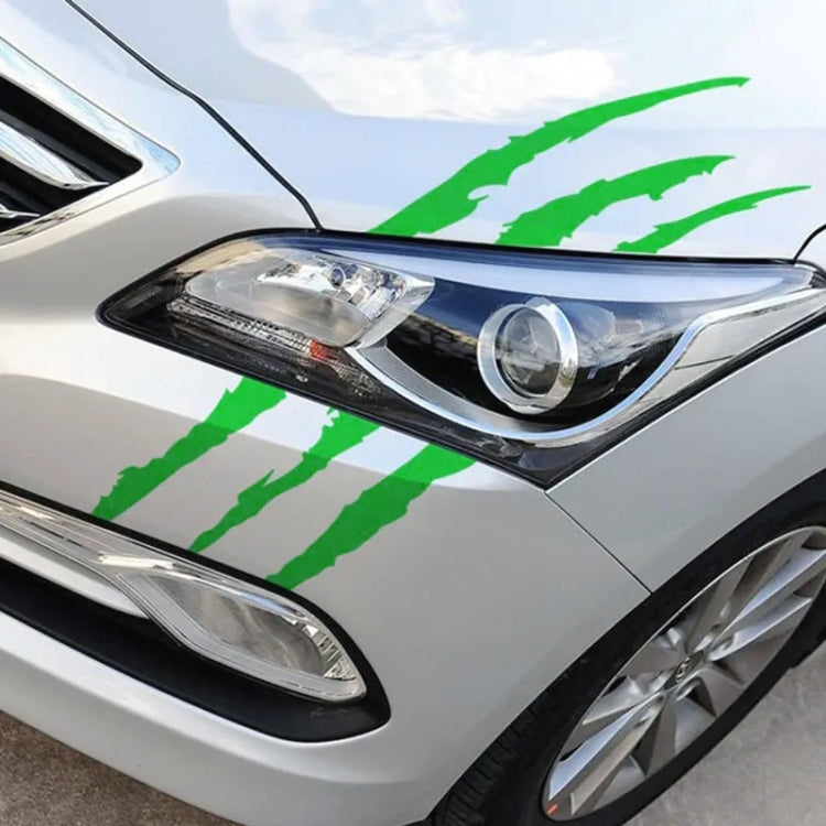 2 PCS Reflective Car Sticker Monster Scratch Stripe Claw Marks Car Auto Headlight Decoration Vinyl Decal Car Stickers, Size:40X12cm (Green) - In Car by buy2fix | Online Shopping UK | buy2fix