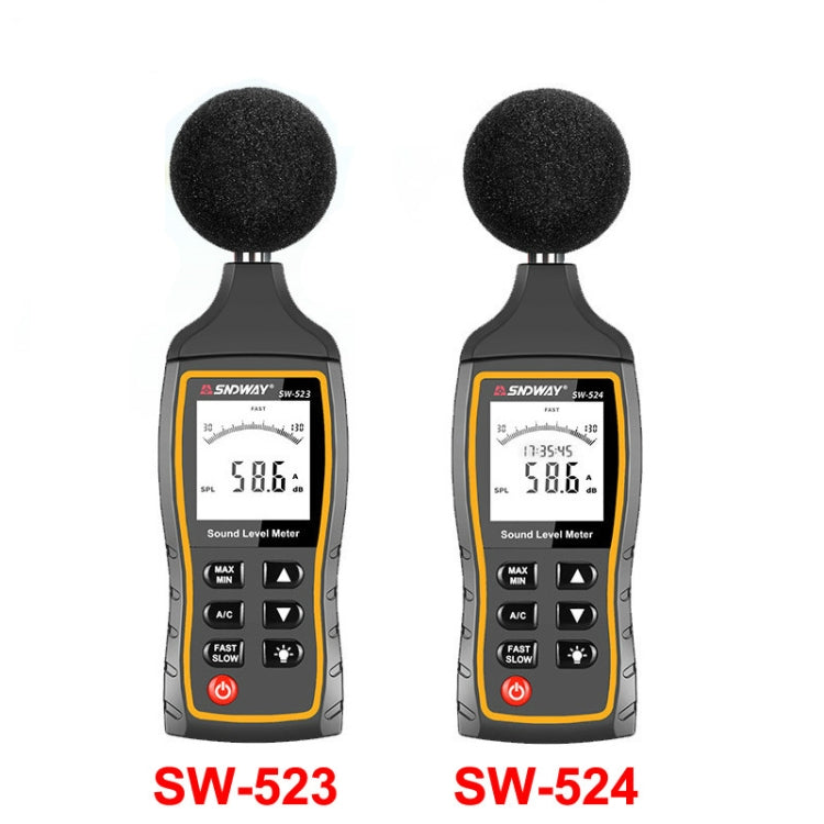 SNDWAY Handheld High Precision Noise Decibel Meter, Model:SW524(Storage+USB Communication) - Consumer Electronics by SNDWAY | Online Shopping UK | buy2fix