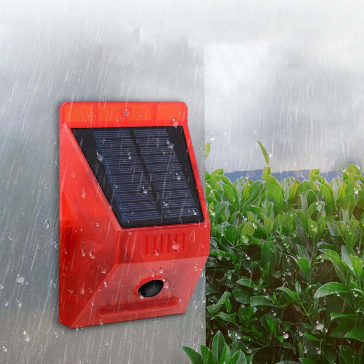 129dB Solar Alarm Light Human Body Induction Remote Control Alarm Farm Anti-theft Drive Object Sound and Light Alarm Light, Style:N911C English - Security by buy2fix | Online Shopping UK | buy2fix