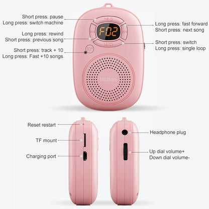 Rolton E200 Mobile Phone Wireless Bluetooth Speaker Mini Portable Outdoor Small Audio Subwoofer Speaker(Pink) - Mini Speaker by Rolton | Online Shopping UK | buy2fix