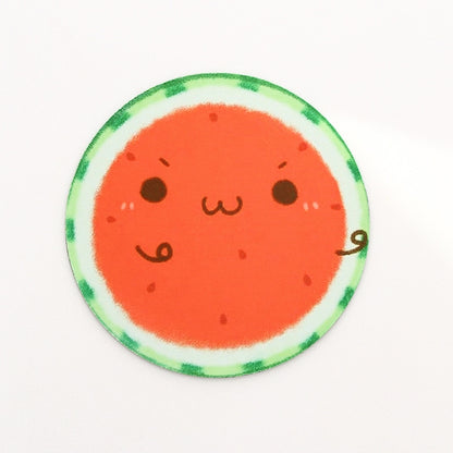 2 PCS 22cm Cute Fruit Series Round Mouse Pad Desk Pad Office Supplies(Watermelon) - Computer & Networking by buy2fix | Online Shopping UK | buy2fix