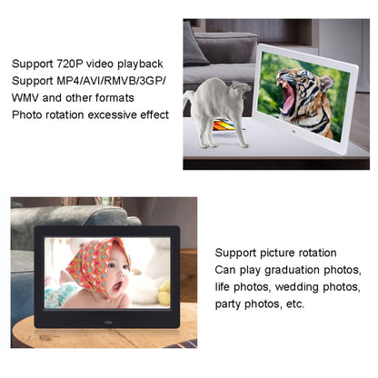 DPF-706-2.4G 7 inch Digital Photo Frame LED Wall Mounted Advertising Machine, Plug:EU Plug(White) - Consumer Electronics by buy2fix | Online Shopping UK | buy2fix