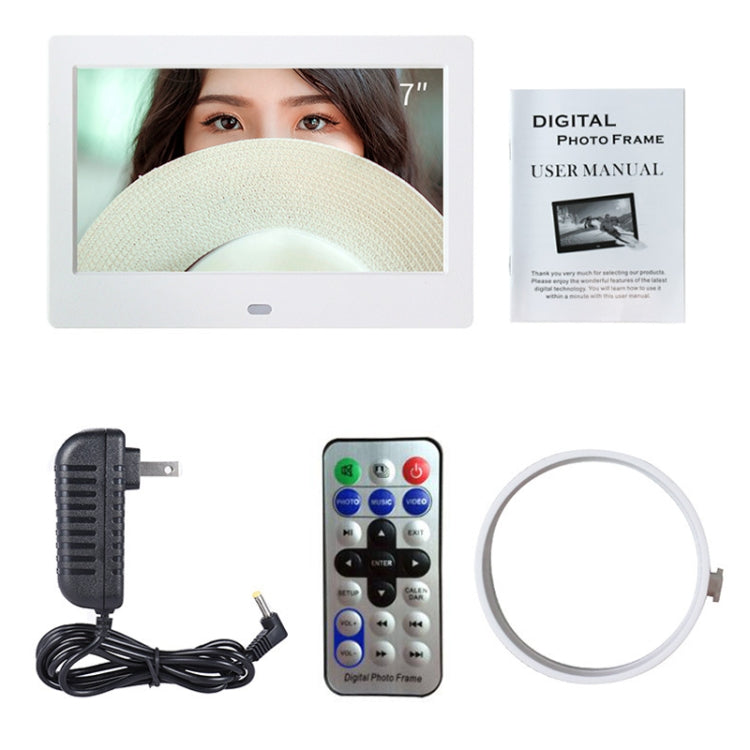 DPF-706 7 inch Digital Photo Frame LED Wall Mounted Advertising Machine, Plug:US Plug(Black) - Consumer Electronics by buy2fix | Online Shopping UK | buy2fix