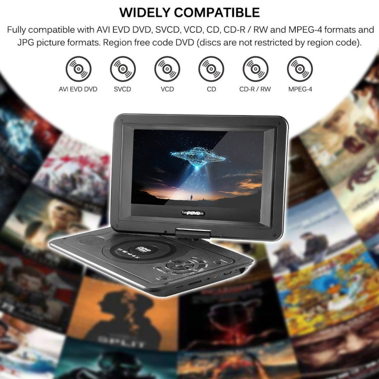10.1 Inch HD Screen Portable DVD EVD Player TV / FM / USB / Game Function(UK Plug) - Consumer Electronics by buy2fix | Online Shopping UK | buy2fix