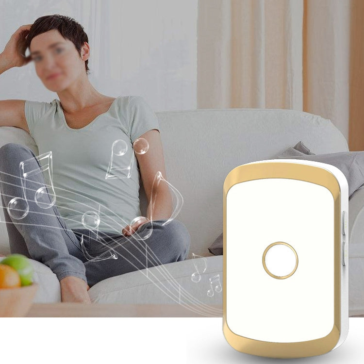 CACAZI A20 Smart Home Wireless Doorbell Digital Music Remote Control Waterproof Doorbell, Style:US Plug(Golden) - Security by buy2fix | Online Shopping UK | buy2fix