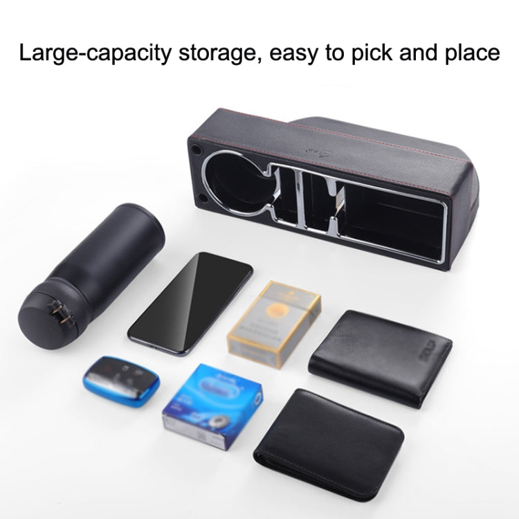 SUSISUN SNH010 Car Seat Gap Storage Box, Style:Positive Drive USB Charging(Apricot) - In Car by SUSISUN | Online Shopping UK | buy2fix