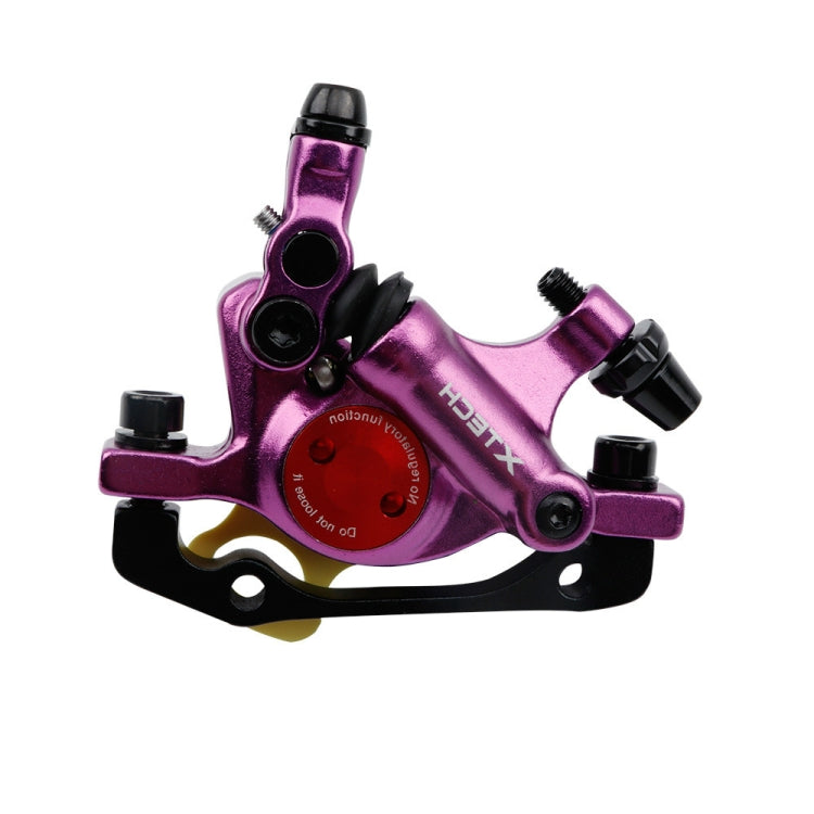 ZOOM HB100 Mountain Bike Hydraulic Brake Caliper Folding Bike Cable Pull Hydraulic Disc Brake Caliper, Style:Front(Purple) - Bicycle Brake Parts by Zoom | Online Shopping UK | buy2fix