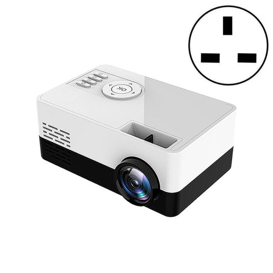 S261/J16 Home Mini HD 1080P Portable LED Projector, Support TF Card / AV / U Disk, Plug Specification:UK Plug(White Black) - Consumer Electronics by buy2fix | Online Shopping UK | buy2fix