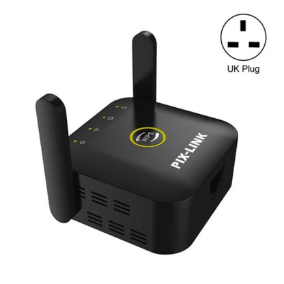 PIX-LINK WR22 300Mbps Wifi Wireless Signal Amplification Enhancement Extender, Plug Type:UK Plug(Black) - Wireless Routers by PIX-LINK | Online Shopping UK | buy2fix