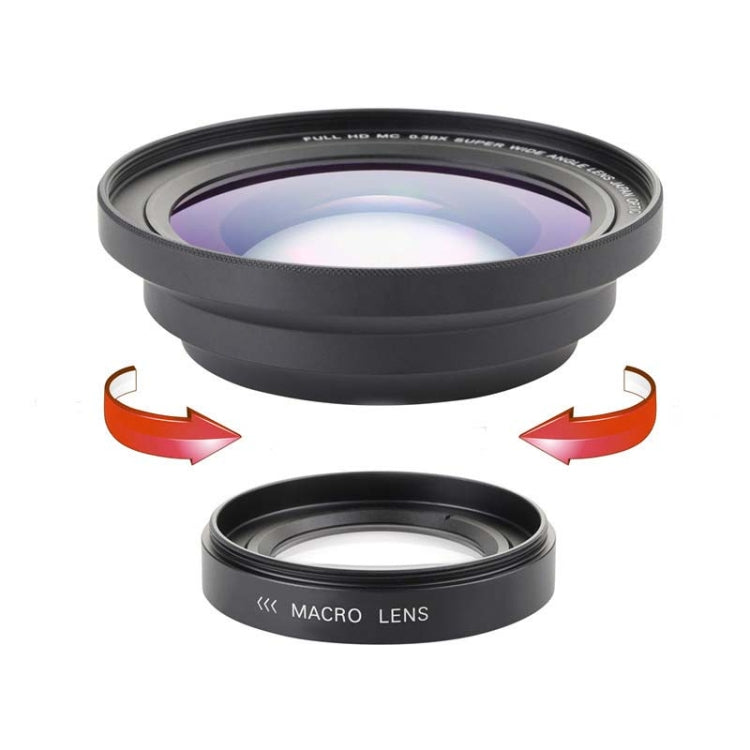 72mm 2 in 1 0.39X Wide Angle Lens + Macro Lens - Camera Accessories by buy2fix | Online Shopping UK | buy2fix