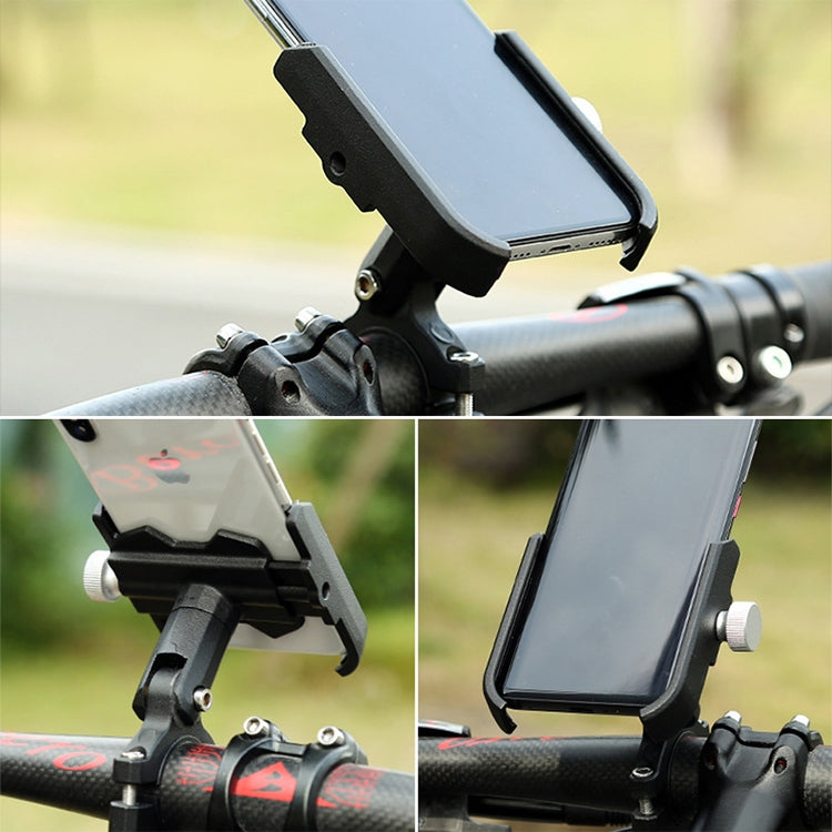 Bicycle Mobile Phone Holder Motorcycle Electric Car Navigation Mobile Phone Holder, Style:Handlebars(Silver) - Holders by buy2fix | Online Shopping UK | buy2fix