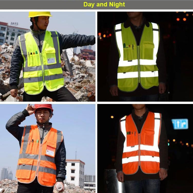 Multi-pockets Safety Vest Reflective Workwear Clothing, Size:XL-Chest 124cm(Black) - Reflective Safety Clothing by buy2fix | Online Shopping UK | buy2fix