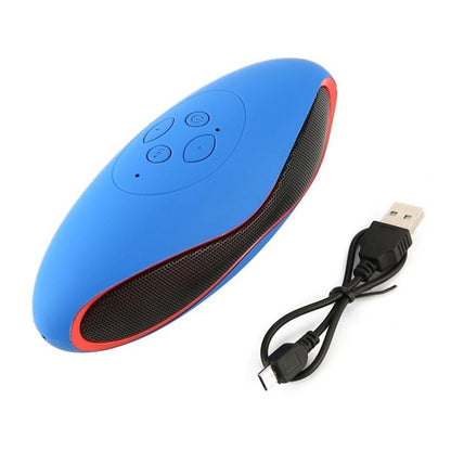 3D Stereo Mini Rugby Shape Bluetooth Speaker with TF Card Slot(Blue) - Mini Speaker by buy2fix | Online Shopping UK | buy2fix