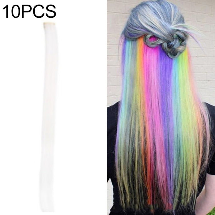 10 PCS Chemical Fiber Wig One-Step Gradient Color Single Card Wig, Stretched Length:24inches(55#) - Wigs by Alileader | Online Shopping UK | buy2fix