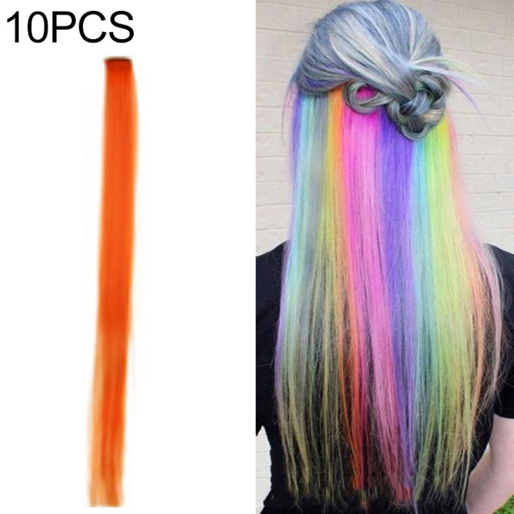 10 PCS Chemical Fiber Wig One-Step Gradient Color Single Card Wig, Stretched Length:24inches(42#) - Wigs by Alileader | Online Shopping UK | buy2fix