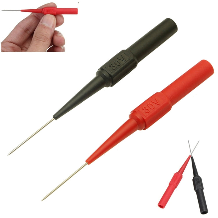 30V Multimeter Test Pen Test Probe Long and Thin Tip Probe Banana Jack Pin Auto Car Repair Accessories Tool(Black) - Consumer Electronics by buy2fix | Online Shopping UK | buy2fix