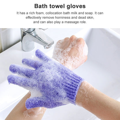 5 PCS Shower Bath Gloves Exfoliating Spa Massage Scrub Body Glove(Purple) - Home & Garden by buy2fix | Online Shopping UK | buy2fix