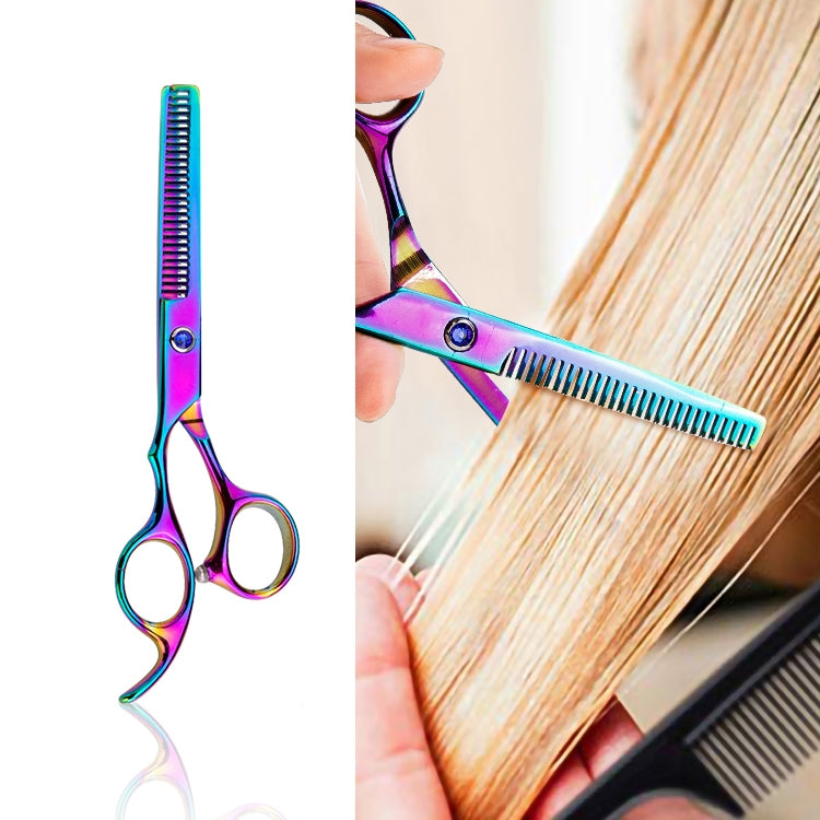 Professional Hair Cutting Scissor Hairdressing Kit Thinning Scissors Barber(Coloful Thinning（SXLC-603T)) - Hair Trimmer by buy2fix | Online Shopping UK | buy2fix