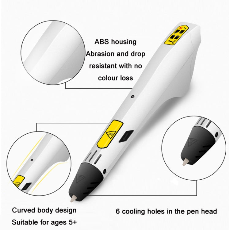 3D Printing Pen Children Toy Art Doodle Pen, Specification:USB+US Plug - Consumer Electronics by buy2fix | Online Shopping UK | buy2fix