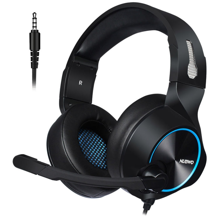 NUBWO N11 Gaming Subwoofer Headphone with Mic, Style:Single 3.5mm(Black and Blue) - Multimedia Headset by NUBWO | Online Shopping UK | buy2fix